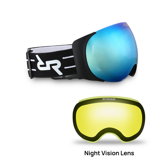 LinkLens Pro 2 Audio Snow Goggles Standard Fit + Night Vision Lens